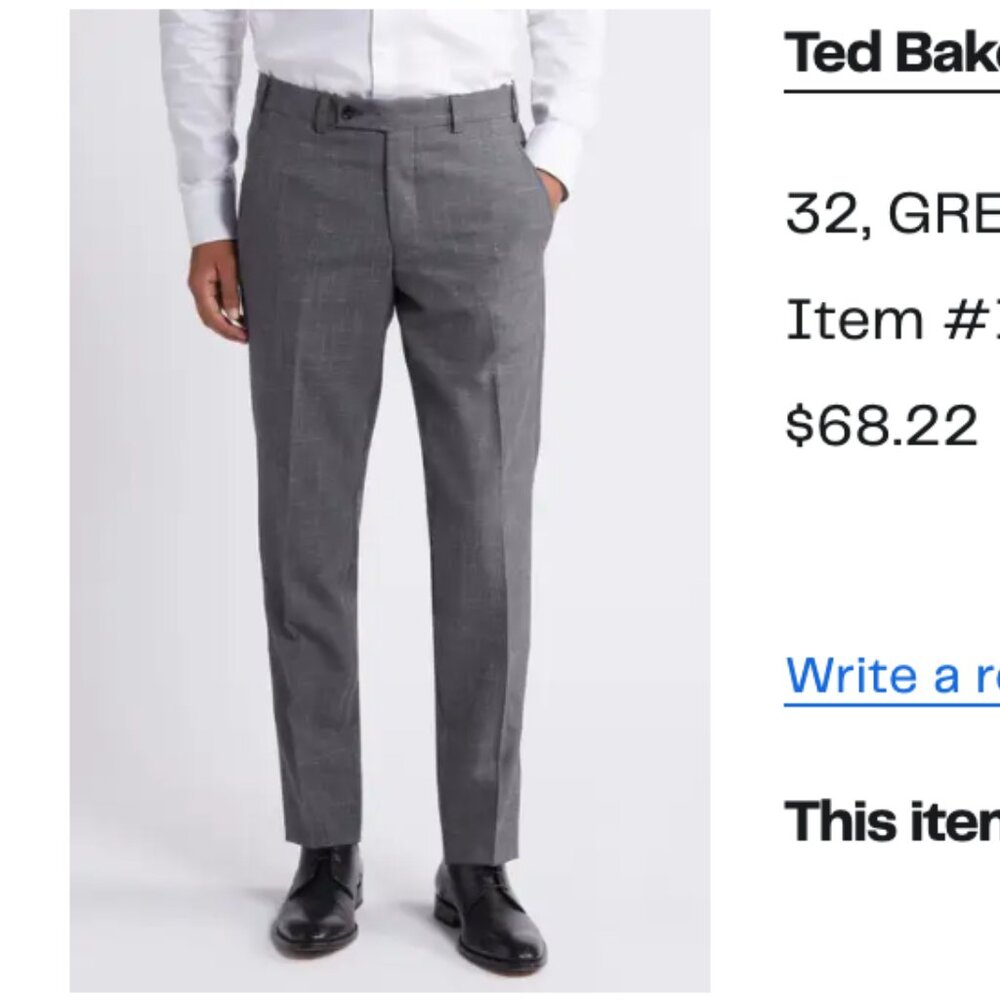 Gray Ted Baker London Dress Pants